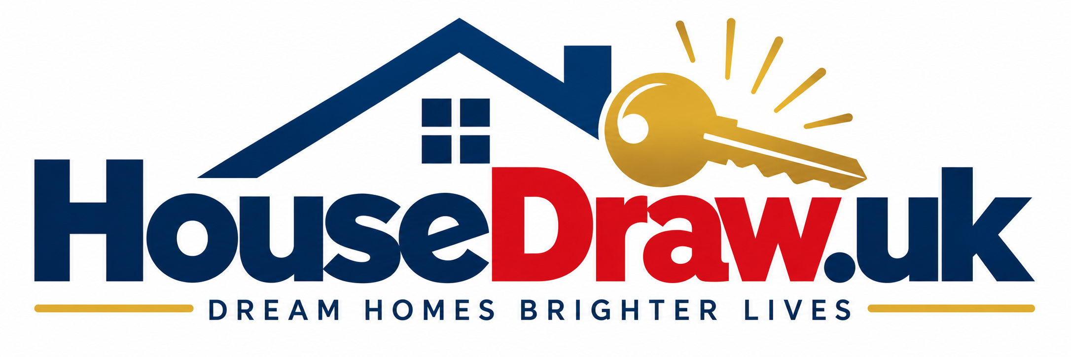 HouseDraw.uk logo with the Dream Homes, Brighter Lives message